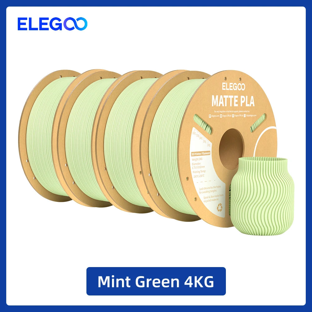 ELEGOO Multiple-Color Matte PLA Filament 1.75mm 2KG/4KG/5KG/10KG For EU US