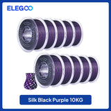 ELEGOO 5KG/10KG 1.75mm Silk PLA Filament,3D Printer Filament 1kg Gold Silver Fits for Most FDM 3D Printers
