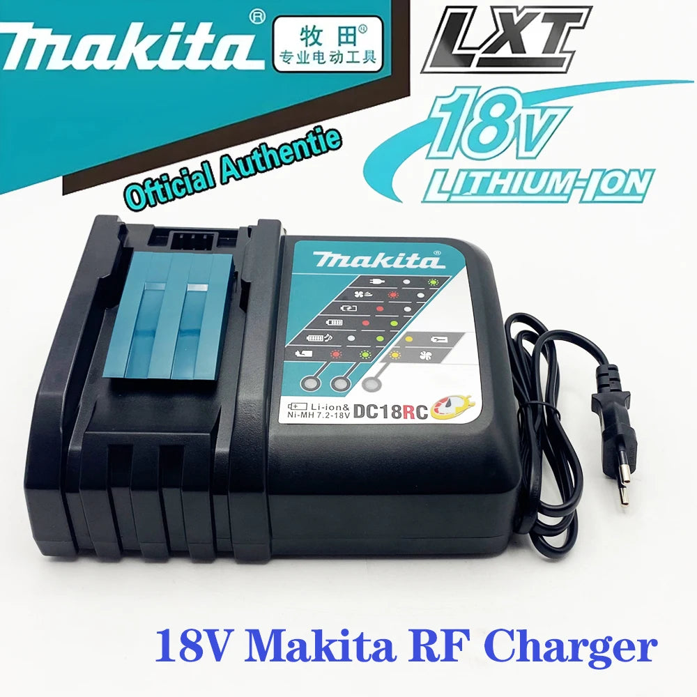 Makita Original DC18RC Li-ion Battery Charger With LED Display 14.4V 18V Bl1830 Bl1430 Dc18Ra Electric Power DC18Rct 3A Charging