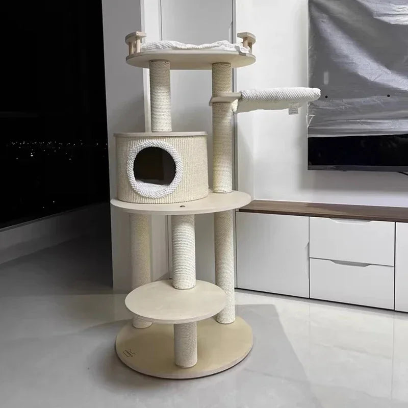 Italian Minimalism Cat Tree Nordic Originality Climbing Wall Playground for Cat House Scratching Post Pet Products Columpio FYCT