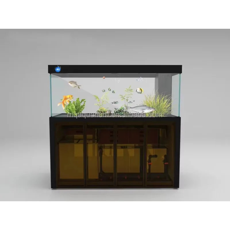 All-in-One AquariumWholesale New Style Clear Glass Fish Tank With Cabinet And Accessories Eco-Friendly Aquarium For Outdoor & Li