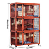 Cat Villa Wooden Cat Cage Household Space Cat House Luxury Indoor Room Cabinet Nest House Nest