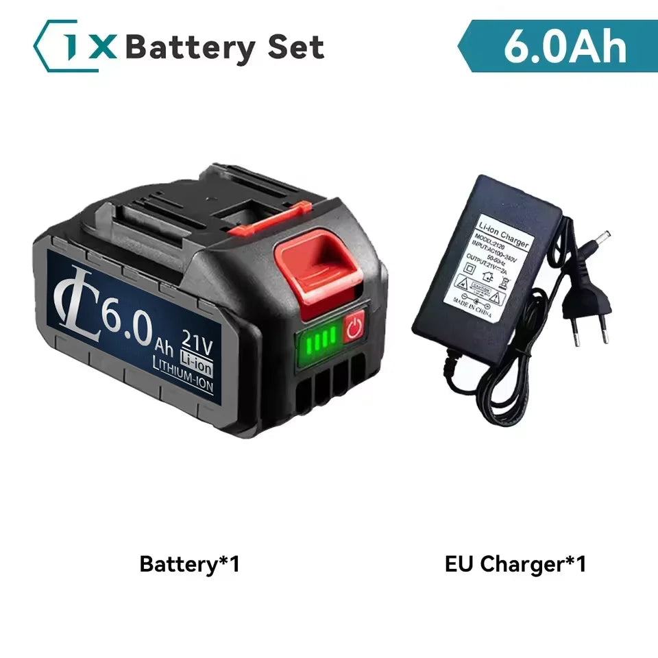 Rechargeable 18V 21V 388VF Li-ion Battery 3000-9000mAh High Capacity Long Lasting Fast Charging Durable for Makita Electric