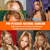 1b30 Black Brown Lace Front 13x4 Body Wave Wigs P427 Highlight Ombre