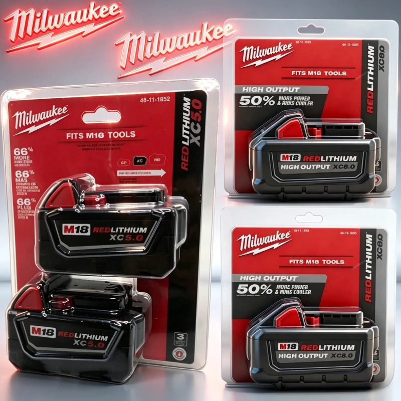 100% Original Milwaukee M18 XC 18V 8.0Ah, for Milwaukee Tools Rechargeable Battery 18V 48-11-2830 0730-20 21700 cell M18 Battery