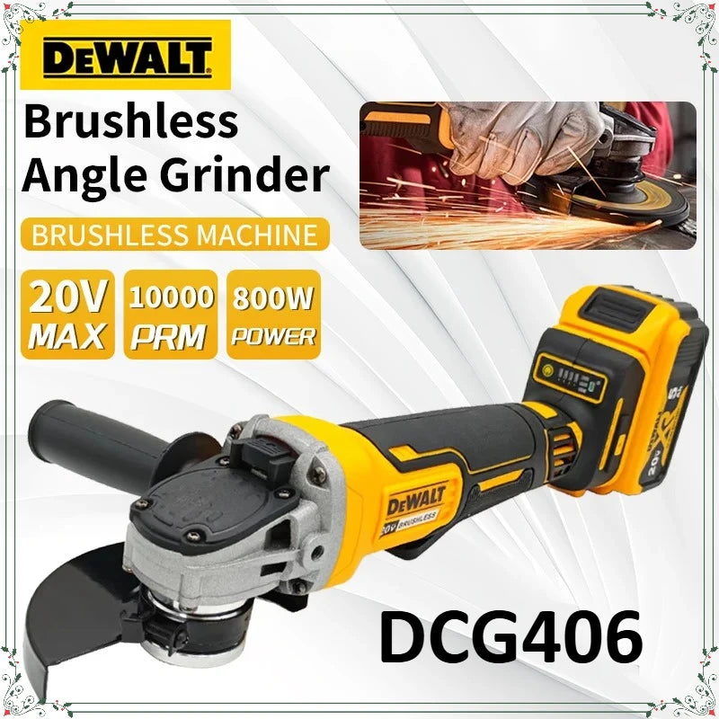 Dewalt 125MM DCG406 Cordless  Angle Grinder 9000RPM Cutting Machine Polishing Machine Tool For 20V Lithium Batteries