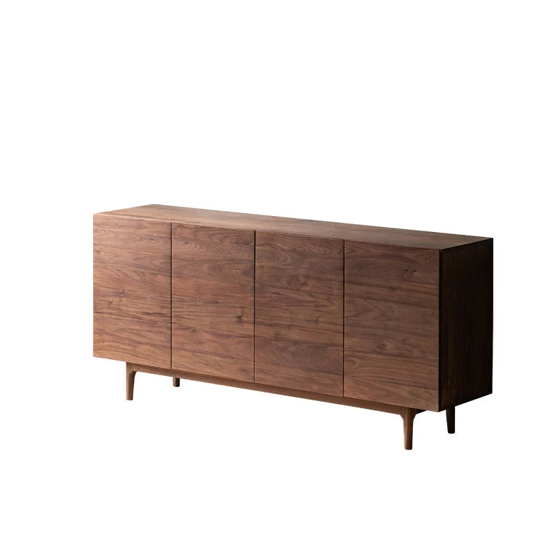 North American black walnut dining side cabinet modern simple living room wabi wind solid wood side cabinet floor cabinet storag