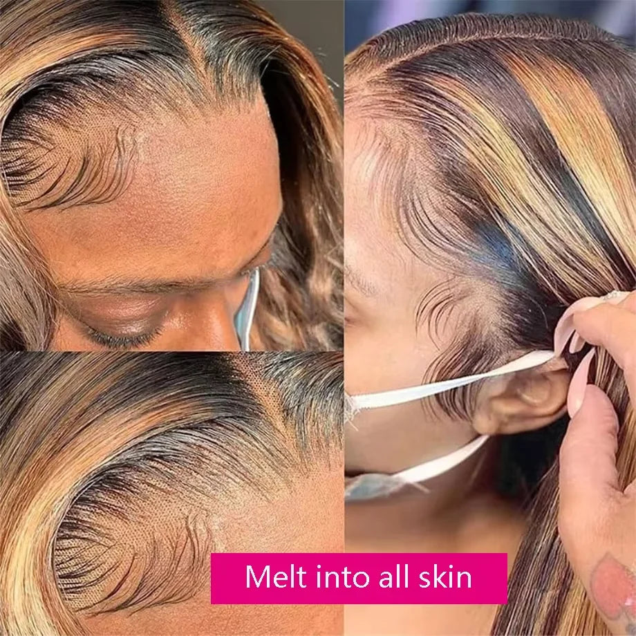 220% Hd Transparent 360 Full Lace Front Wig 40 Inch Pre Plucked Brazilian 13x6 Hd Lace Frontal Wig Bone Straight Human Hair Wigs
