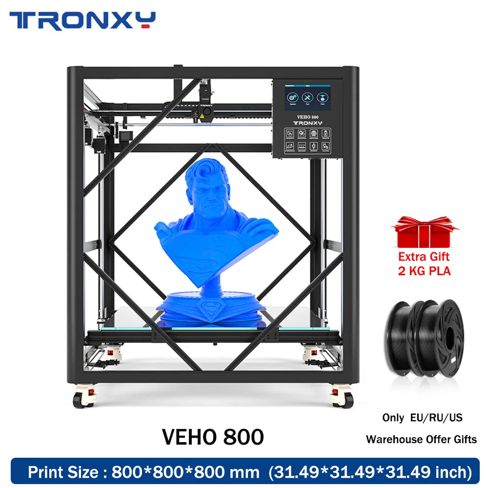   TRONXY VEHO 800 FDM 3D Printer Huge Print Size 800*800*800mm Auto leveling Core XY Structure High Precision Direct Extruder