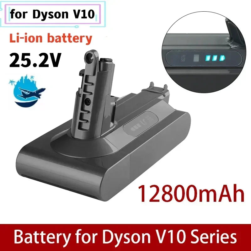 25.2V V10 For Dyson 12800mAh Battery for Dyson SV12 Battery Absolute Animal Li-ion Vacuum Cleaner Rechargeable BATTERY SV12
