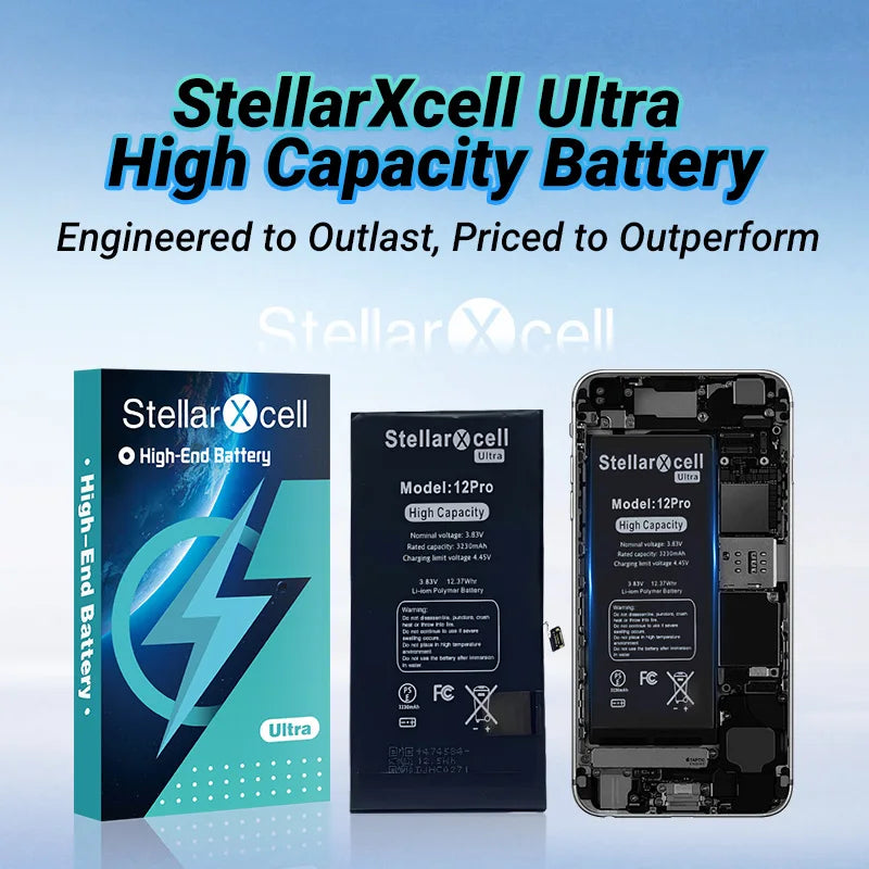 High Cpacity Cell + 7037 TI Ultra Battery Replacement for iPhone StellarXcell11 13mini 15 IP14 Pro Max 12 16 16pro 16promax