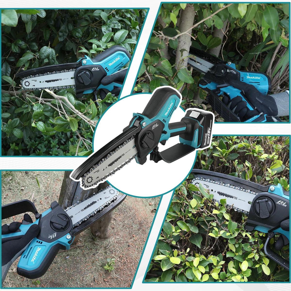 Makita 18V Cordless Chainsaw for Woodworking with Small Handheld Electric 6-inch Logging Sawzall Mini Portable Chainsaw