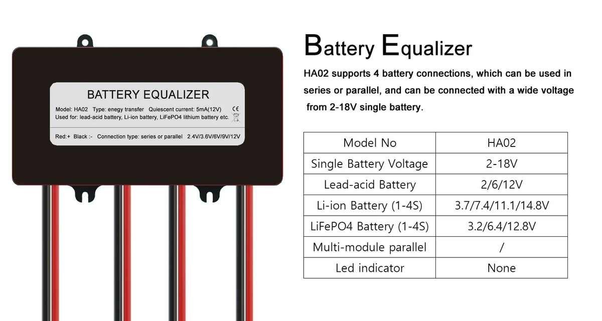 NEEY 48V Smart Battery Balancer 5A 10A Active Equalizer 12V 24V Lifepo4 Battery Current Voltage Li-ion LTO Lead Acid LED Display