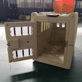 HM5102  Rotomolded Kennel for Large Dogs, Outdoor-Ready with Quick-Lock Setup and Swing-Through Feed Hatches