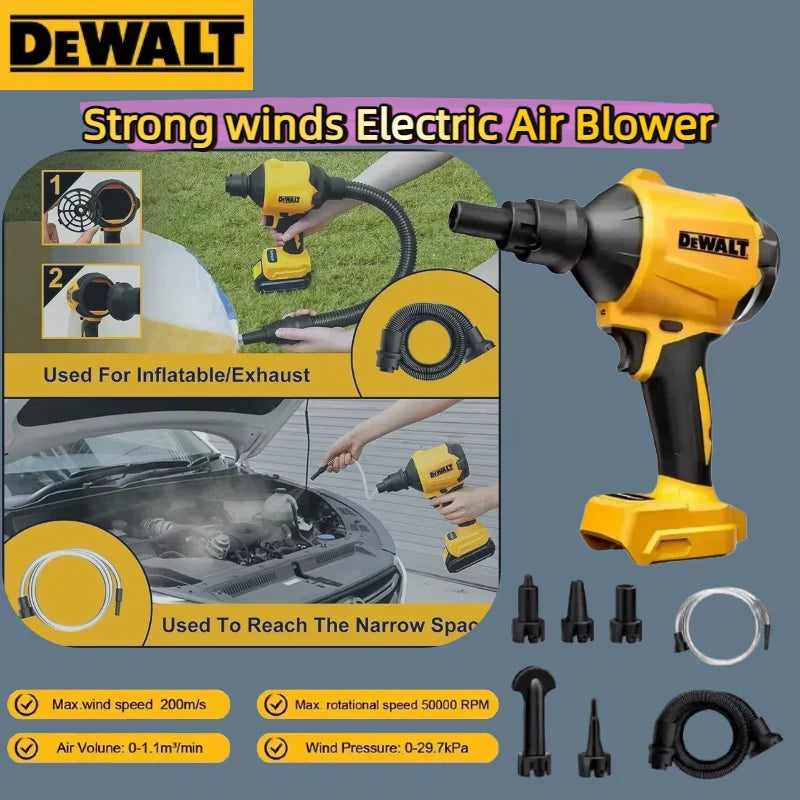 Dewalt Cordless Air Dust Removal Gun Brushless Air Blower With Nozzle Multifunction Dusting Machine Inflator For Dewalt 20V