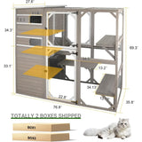 Outdoor catio enclosure, weatherproof, attaches to window, for multiple cats, easy assembly