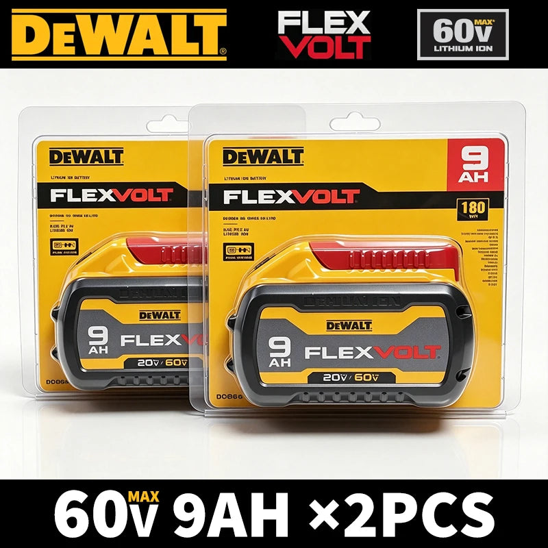 100% Original Dewalt 20V/60V 9.0Ah Flexvolt Battery Lithium Ion Replacement Power Tool Batteries DCB606 DCB609 DCB612 DCB615