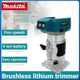 MakitaTrimmer Rechargeable Trimming Machine Brushless Slotting Tool DRT50 Cordless  Milling Woodwork Engraving Machine