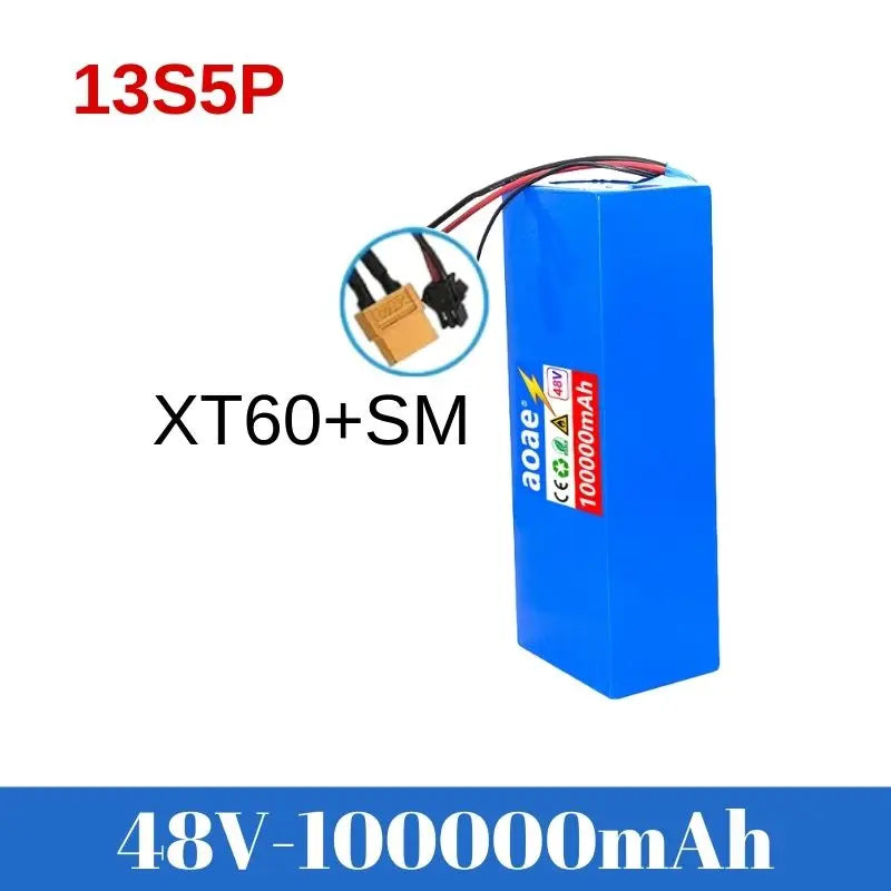 48V 100ah 13s5p Lithium Battery Pack 48v 100000mAh 250W-2000W Citycoco Motorized Scooter Batteries Built in 50A BMS