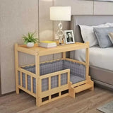 Solid Wood Dog House Dog Bed Smooth Polished Teddy Dog House Golden Retriever Detachable Pet Bed Solid Wood Cat Bed