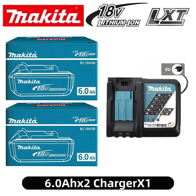 100% Original Style 18V 6.0Ah Rechargeable Battery Use Power Tool Battery Compatible With Makita BL1830 BL1860B Cordless Tools