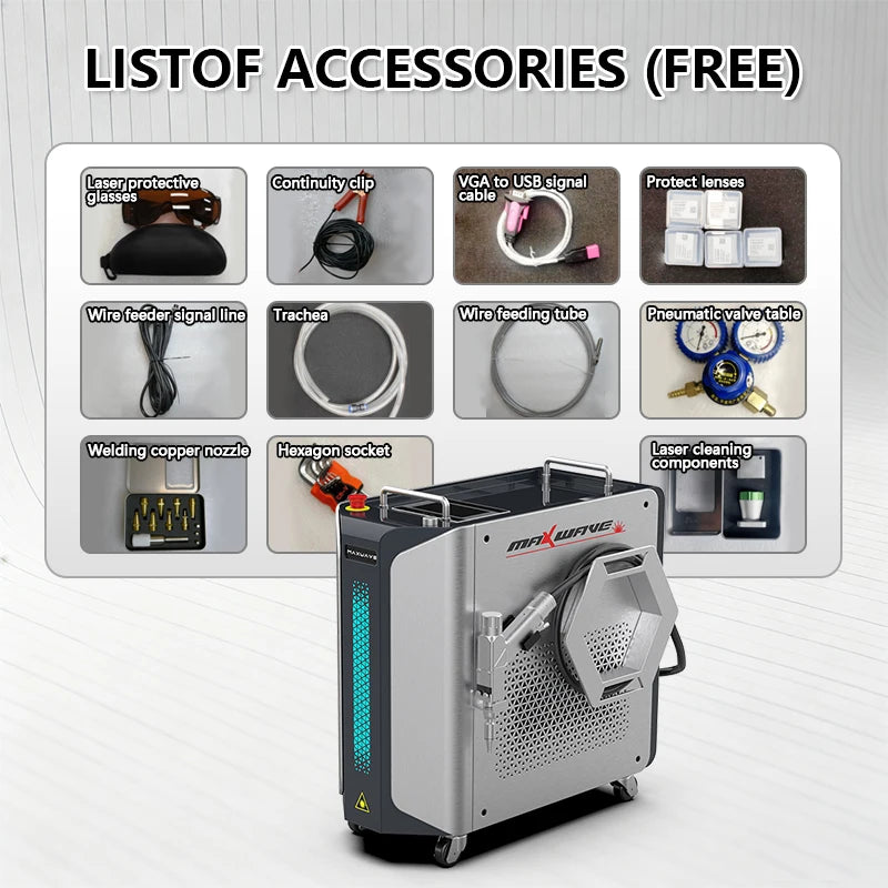 Air Cooling Handheld Laser Welder Fiber Laser Welding Machine for Welding Stainless Steel Aluminum Carbon Steel Iron All Metals