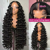 Loose Deep 13x6 Lace Front Human Hair Wig 30 40 Inches Brazilian Water