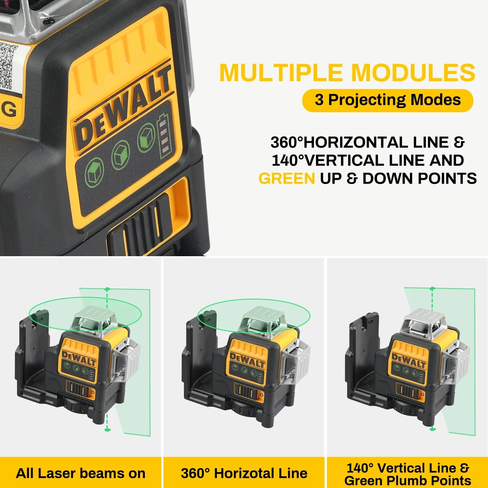 2026 DEWALT DW089LG 12 Lines Laser Level 360 Self-Leveling Laser Level