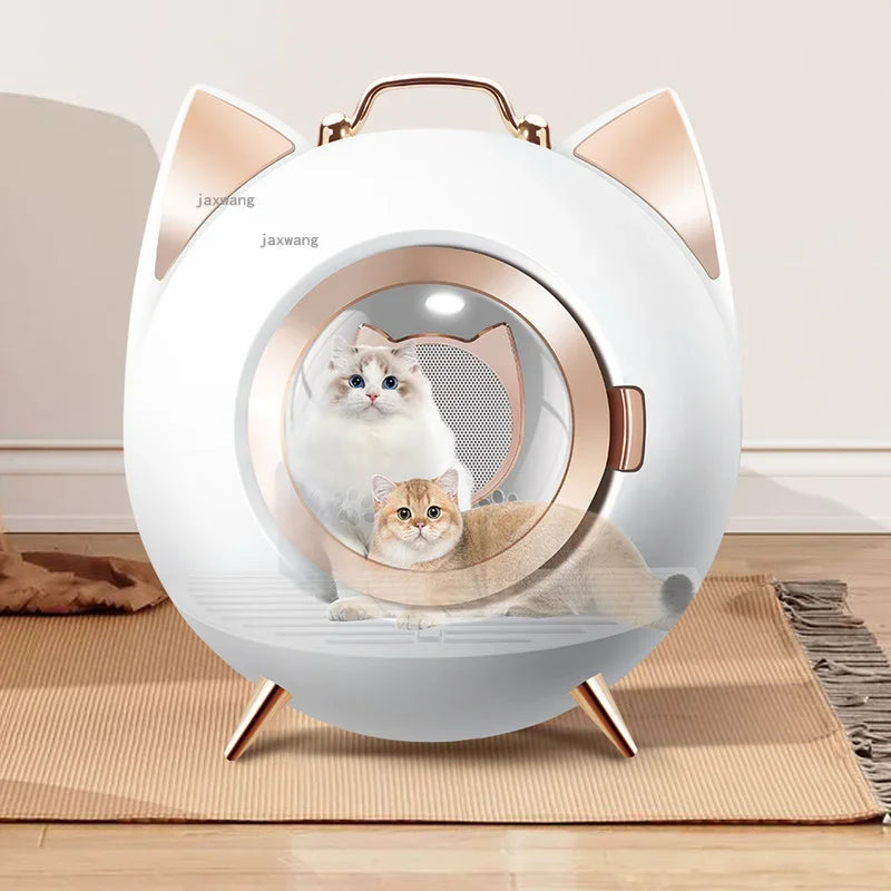 Pet Dryers Breathable Cat Drying Box Smart Home Bath Artifact Dog Water Blower Cats Space Capsule Automatic Grooming Accessories