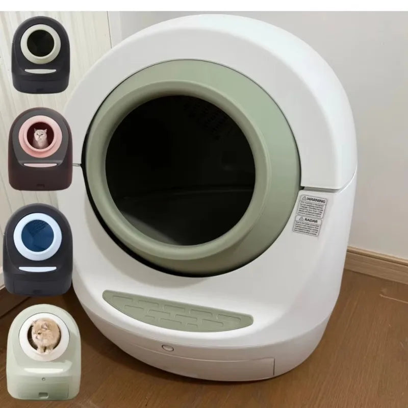 Automatic Cat Litter Box with Drawer for Indoor Cats Smart Self-Cleaning Toilet Box
