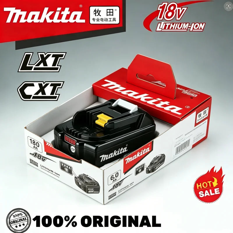Original Makita 18V 6AH, new fast charging | Suitable for BL1830B BL1850B BL1850 as a substitute for lithium batteries