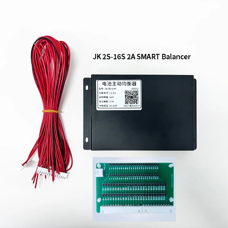 JiKong 2S-16S Active Balance 48V 36V 13S 14S 10S 2A Smart Balance Support Bluetooth APP
