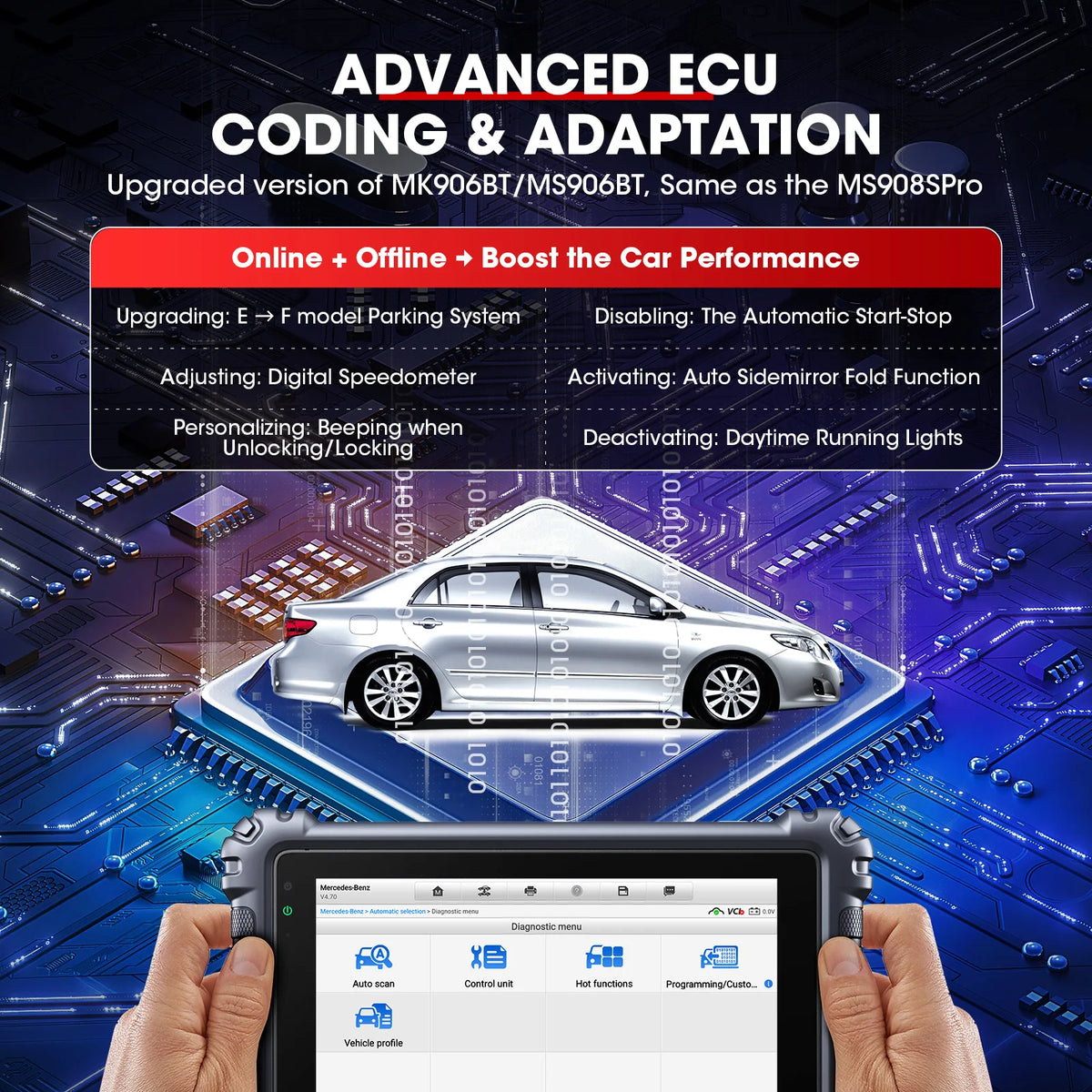 Autel MaxiCOM MK906PRO Car Diagnostic Scan Tools Automotive OBD2 Scanner ECU Coding CAN FD DoIP PK MK906BT MS906PRO