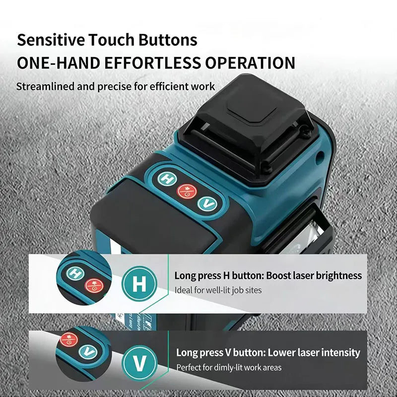Makita Cordless Self-Leveling Laser Tool 360° Horizontal & Vertical Green Beam High-Precision Portable Wall Mounted Cross Level