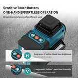 Makita Cordless Self-Leveling Laser Tool 360° Horizontal & Vertical Green Beam High-Precision Portable Wall Mounted Cross Level