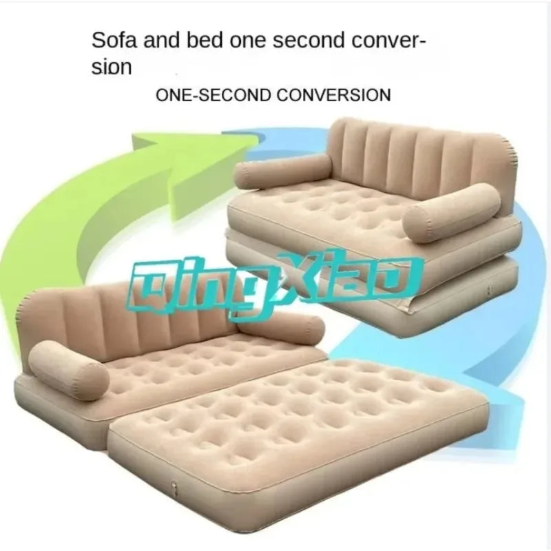 Automatic Inflatable Sofa Bed With Built In Pump Portable Foldable Lazy Air Mattress For Camping Tent Home Outdoor Use