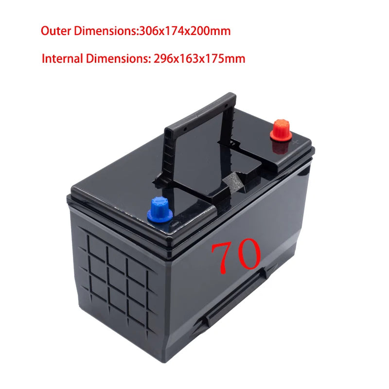 12V 24V Car Starter Battery Storage Boxes Waterproof Plastic Case 3S Li-ion 4S Lifepo4 Battery Case Copper Poles High Current