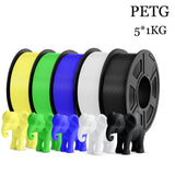TECBEARS PETG 3D Printer Filament 5KG 1.75mm petg Multi color combination set FDM 3D Printer Materials DIY Gift From US UK DE