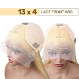 Straight Human Hair Wigs 613 Blonde 13X6 Hd Lace Frontal Wig 220 Density