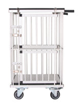 Foldable Aluminum Dog Trolley Handled Pet Cage Small Size Pet Carrier Pet Supplies
