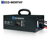 ECO-WORTHY Upgraded (Version 2) 48V 60A Lithium Battery Charger, Adjustable Voltage & Current, for Server Rack LiFePO4 Battery