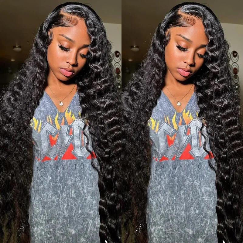 300 Density Loose Deep Wave 13x6 Hd Lace Front Human Hair Wig For Women