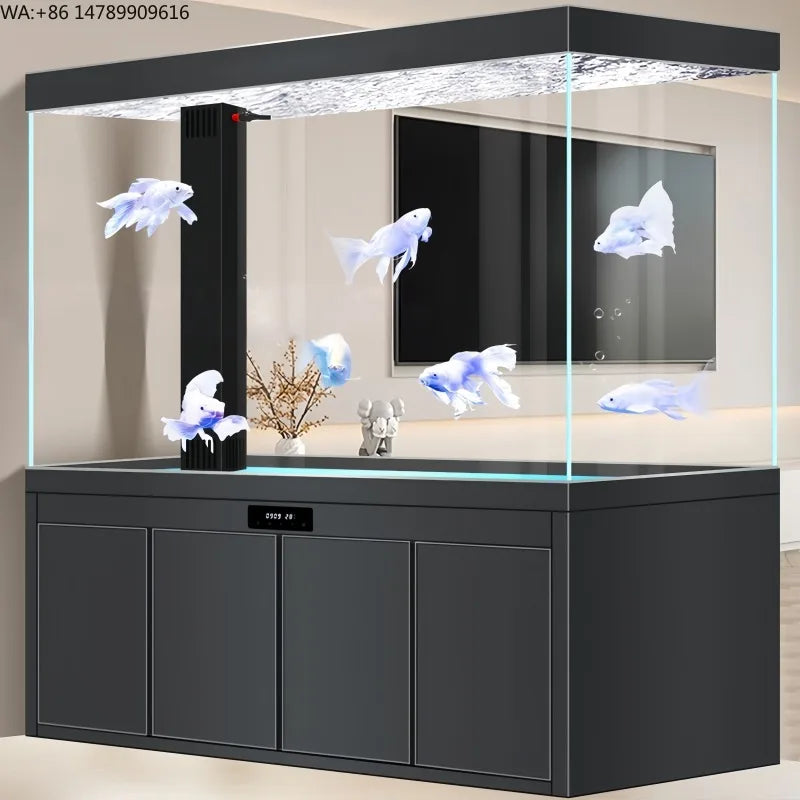 All-in-One AquariumLuxury 200L Transparent Acrylic Intelligent Supermarket Digital White Glass Fish Tank Commercial Custom Aquar