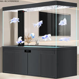 All-in-One AquariumLuxury 200L Transparent Acrylic Intelligent Supermarket Digital White Glass Fish Tank Commercial Custom Aquar