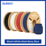 ELEGOO Multiple-Color Matte PLA Filament 1.75mm 2KG/4KG/5KG/10KG For EU US