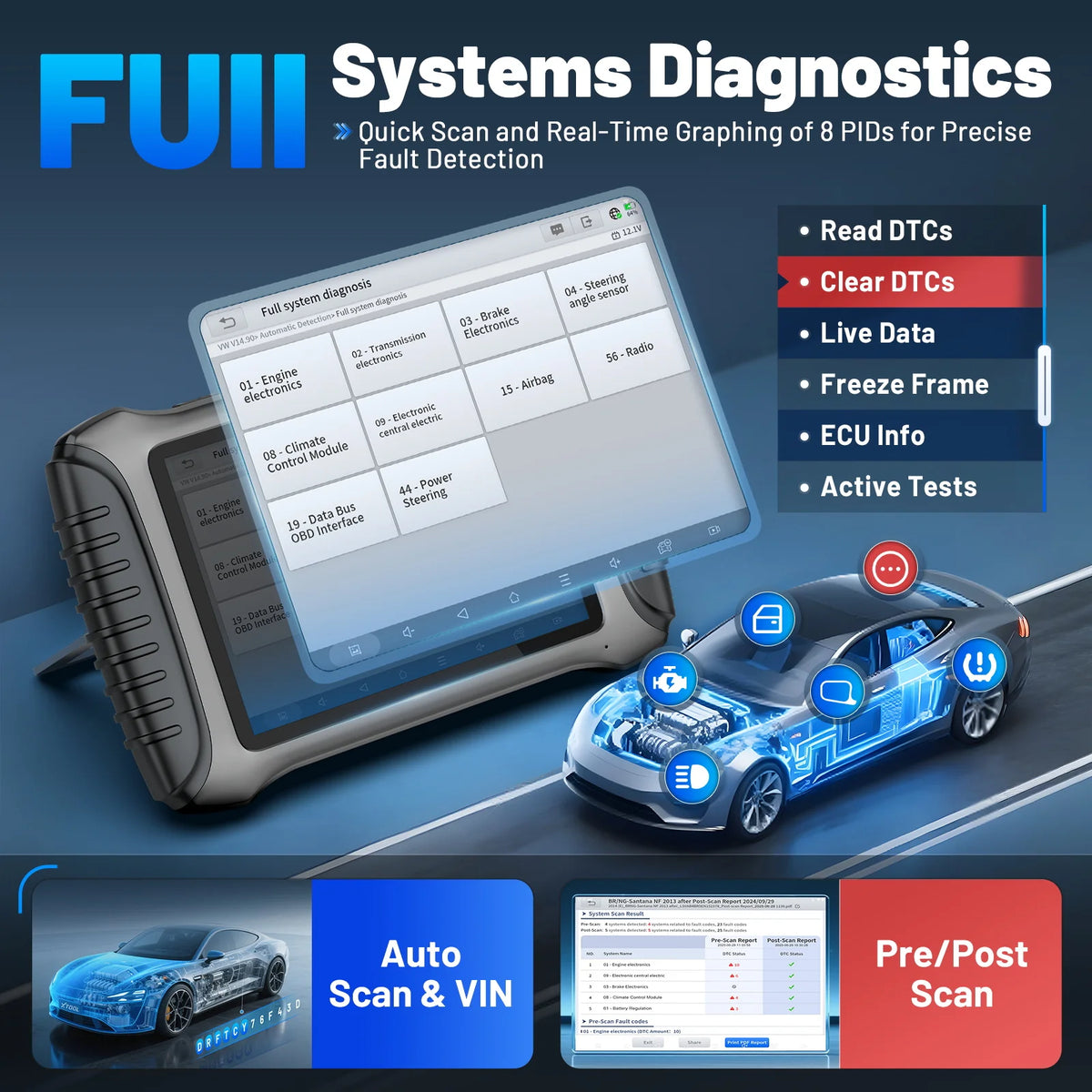 XTOOL X100 PAD3 Full Key Programmer OBD2 Scanner X100PAD3 Elite Car Diagnostic Tool IMMO Key Programming All Key Lost With KC100