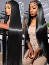 13x4 13x6 HD Lace Frontal 5x5 Closure Wigs | 40 42 Inch Bone Straight