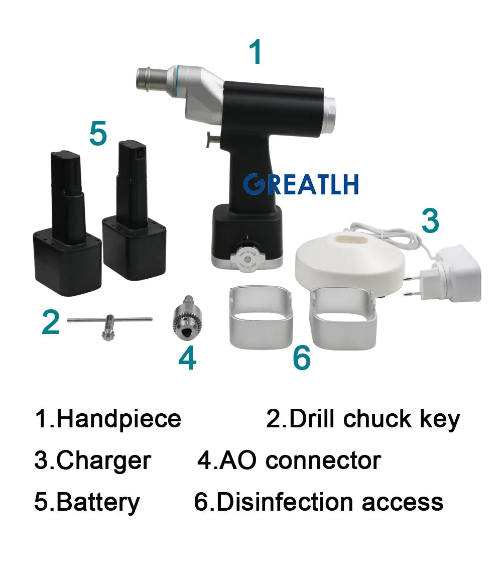 High Quality Autoclavable Power Tool Dual Cannulated Drill Orthopedic Cannulating Drill Electric Power Drill