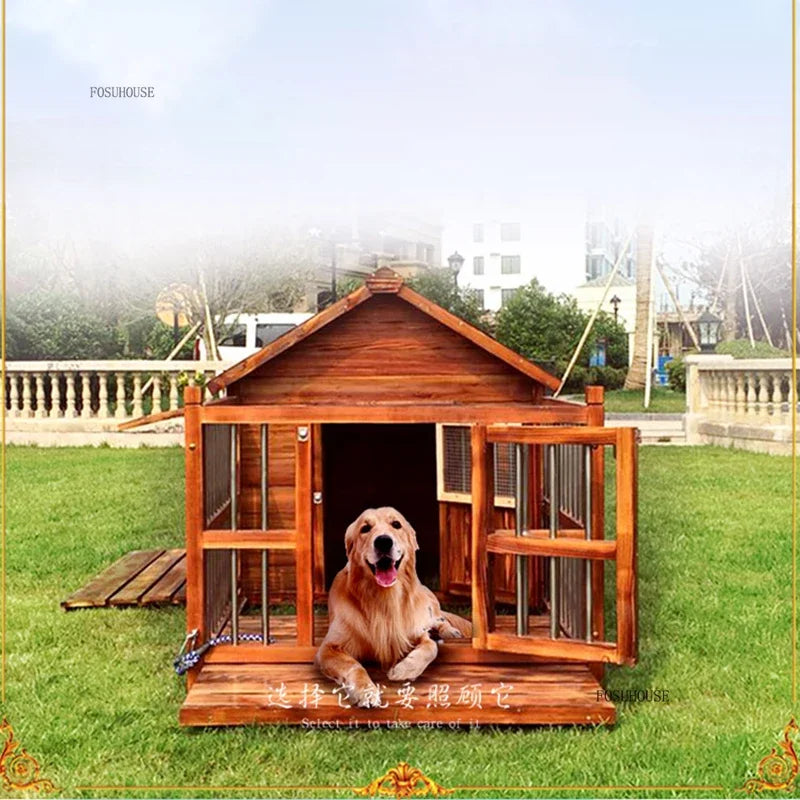 Four-season Universal Modern Dog House for Gardens Household Wooden Waterproof Kennel Large-capacity Dog Cage for Pet Shops