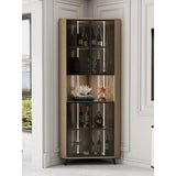 Corner Cabinet with Light Solid Wood Living Room Corner Corner Cabinet Display Bookcase Storage Triangle Cabinet Dining